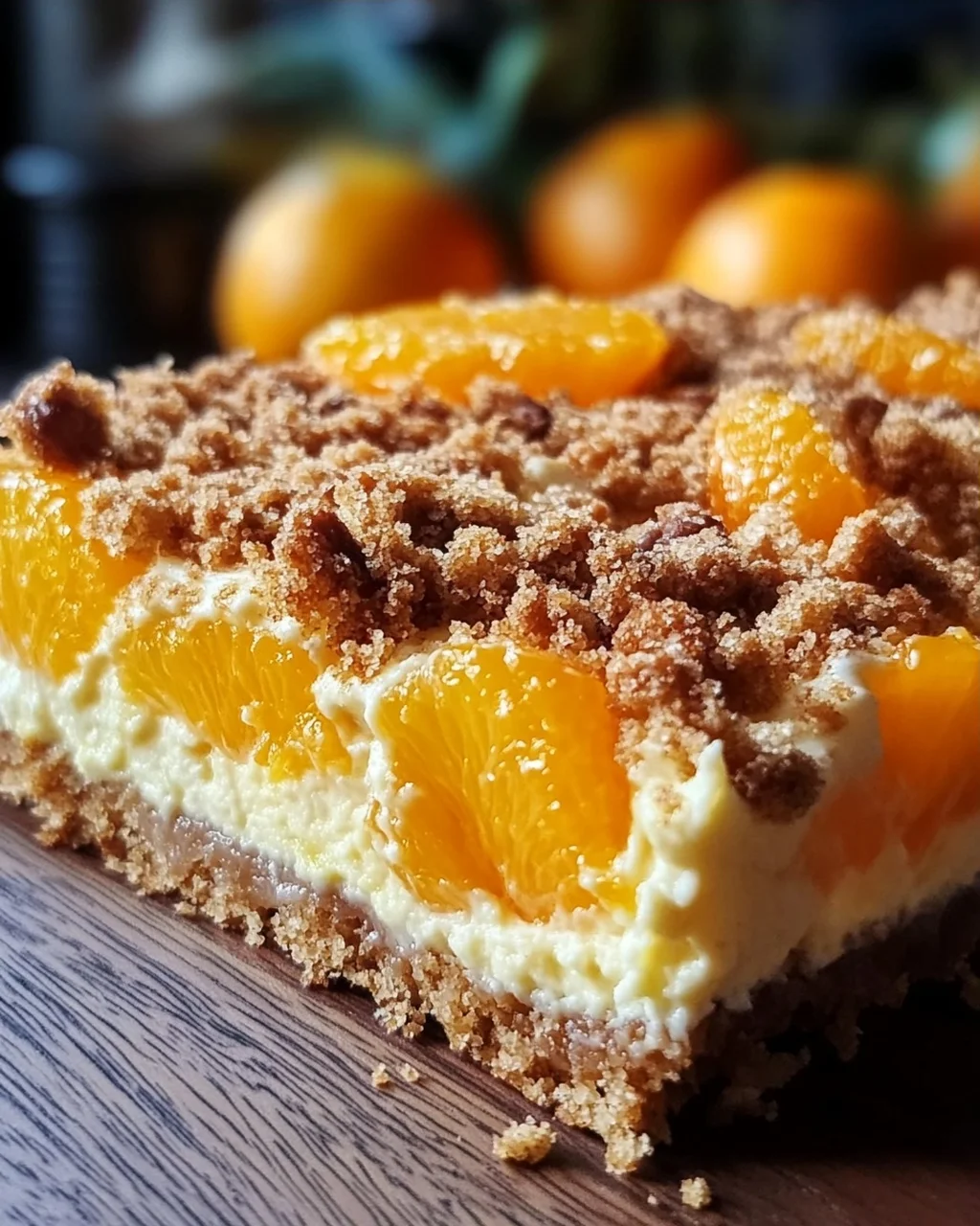 Streuselquarkkuchen mit Mandarinen