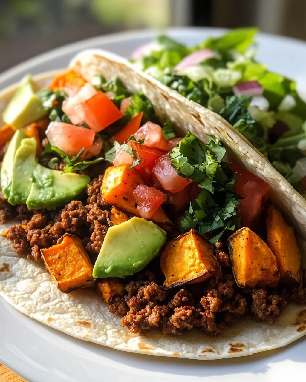 Süßkartoffel Hackfleisch Tacos: Frisch & Lecker mit Salat