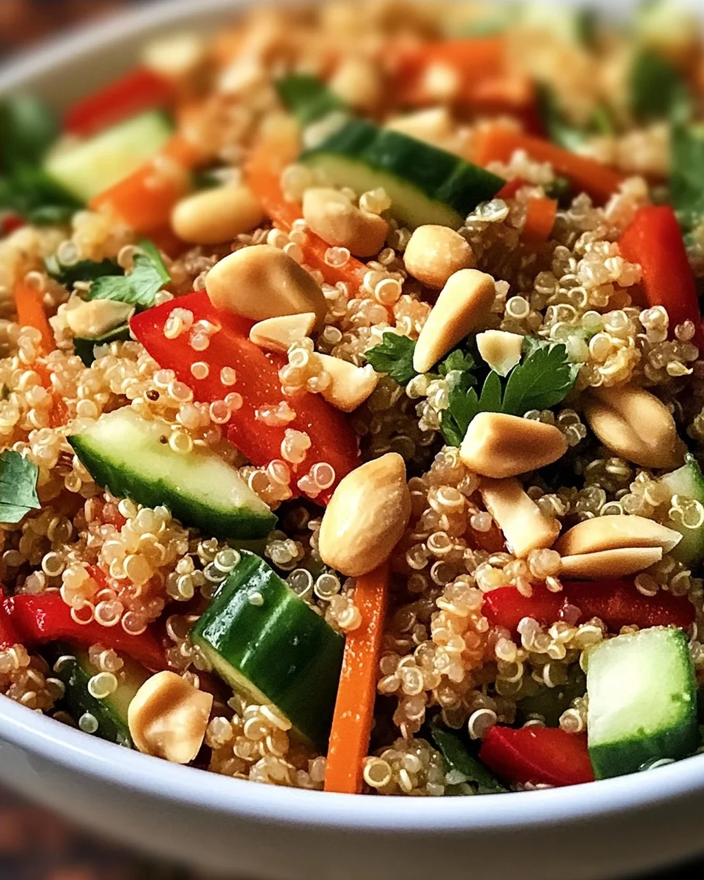 Thailändischer Quinoa Crunch Salat für jeden Tag
