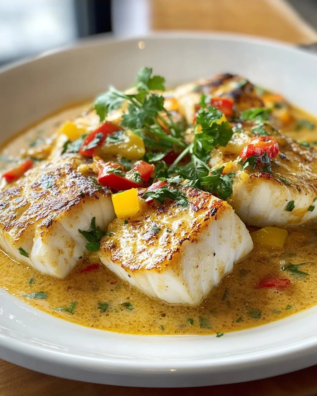 Tropischer Zackenbarsch mit würziger Kokosnuss-Sauce Rezept