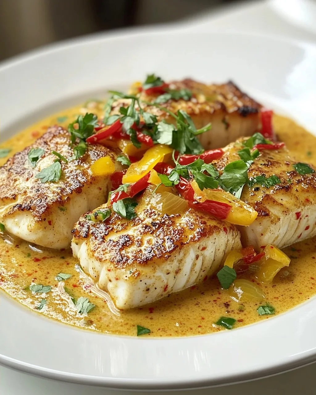 Tropischer Zackenbarsch mit würziger Kokosnuss-Sauce Rezept