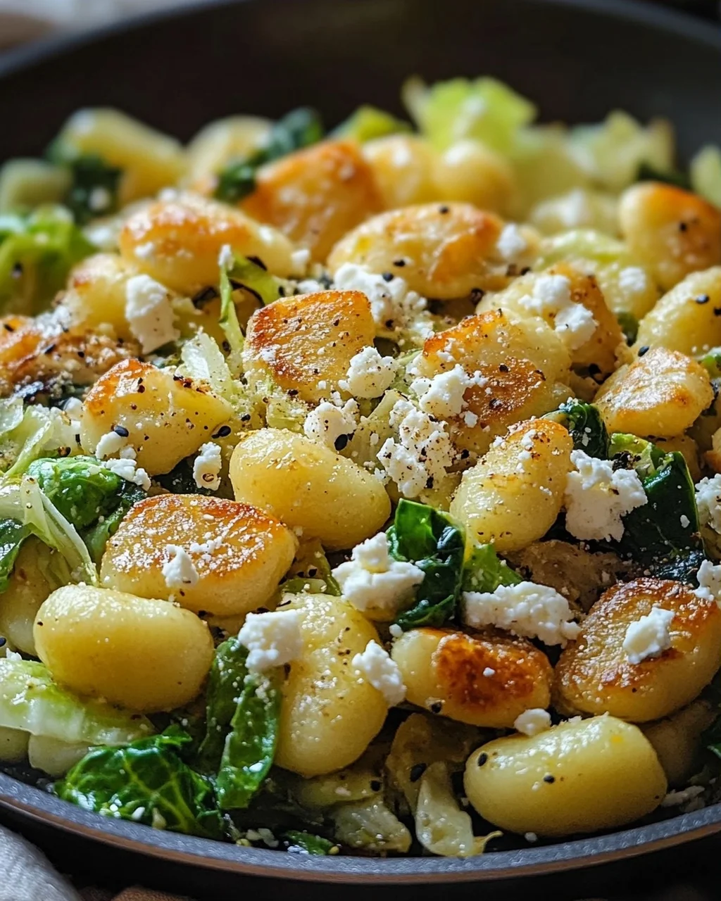 Vegetarische Gnocchi Pfanne mit Spitzkohl